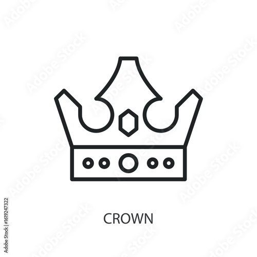 Crown thin line vector icons.