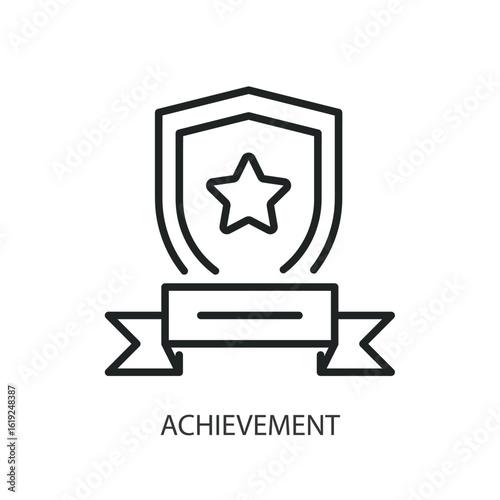 Achievement thin line vector icons.