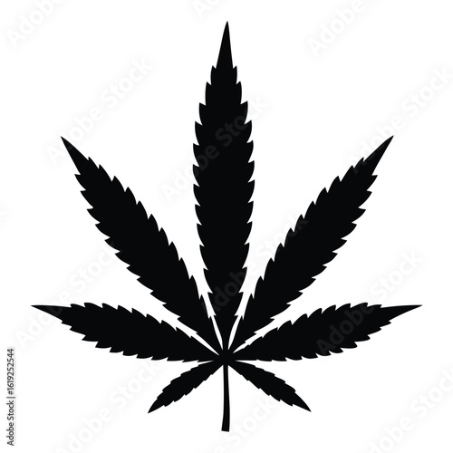 Cannabis leaf vector illustration for medical marijuana and weed design elements and graphics use