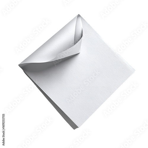 Wallpaper Mural White square note, folded, angled view Torontodigital.ca