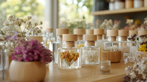 Wallpaper Mural Floral display in glass bottles Torontodigital.ca