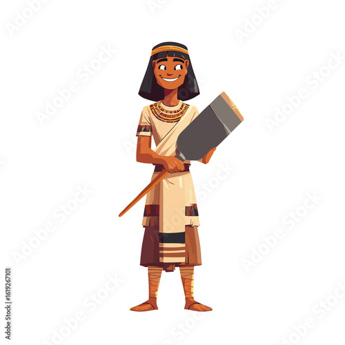 Egyptian man illustration flat vector design