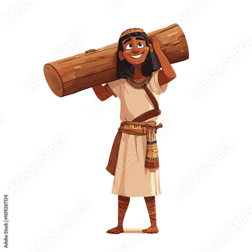 Egyptian man illustration flat vector design