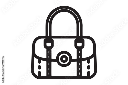Carpetbag icon Simple illustration of carpetbag vector icon for web