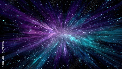 Wallpaper Mural Cosmic explosion, nebula, space, vibrant colors, stars, background, for science fiction Torontodigital.ca