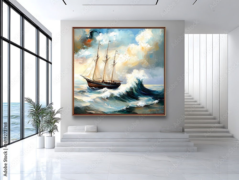 Naklejka premium Ocean's Embrace