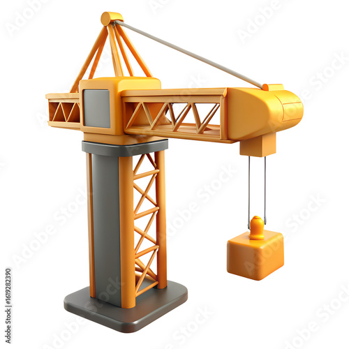 Metal Diecast Tower Crane 3D