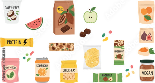 Healthy snacks and drinks for active lifestyles and mindful eating