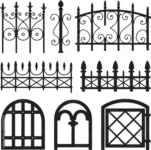 Ornate metal fence and gate designs wrought iron railing