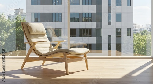 Modern Lounge Chair with City View