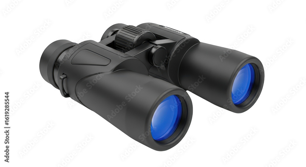 Black binoculars optical instrument isolated on transparent background Black binoculars optical instrument isolated on transparent background