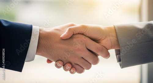 Handshake Between Professionals – Symbol of Trust, Partnership, and Business Agreement