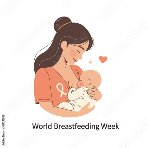 Breastfeeding Support: Mother and Child Illustration