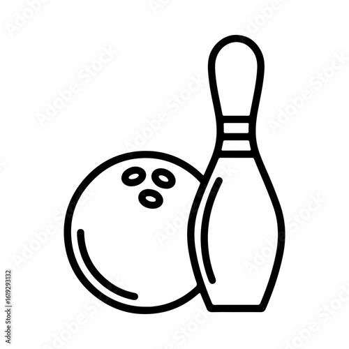 Classic bowling pin icon symbolizing sports and competition