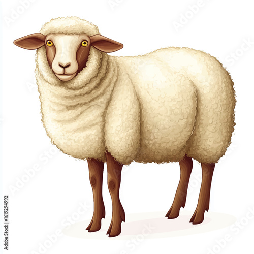 a sheep with fluffy wool