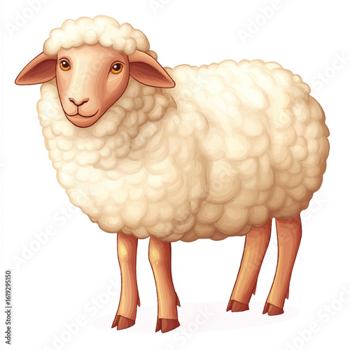 a sheep with fluffy wool