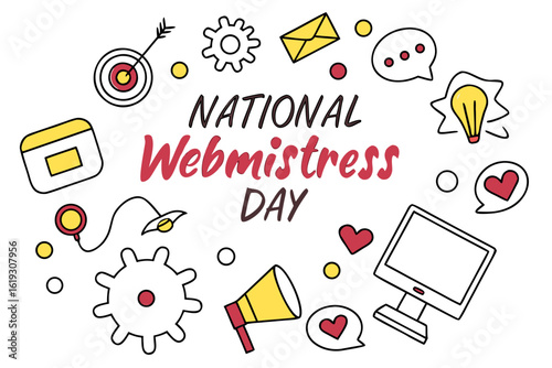 NATIONAL WEBMISTRESS DAY vector illustration