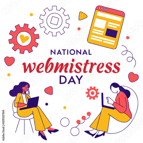 NATIONAL WEBMISTRESS DAY vector illustration