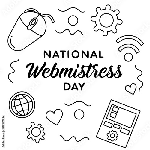 NATIONAL WEBMISTRESS DAY vector illustration