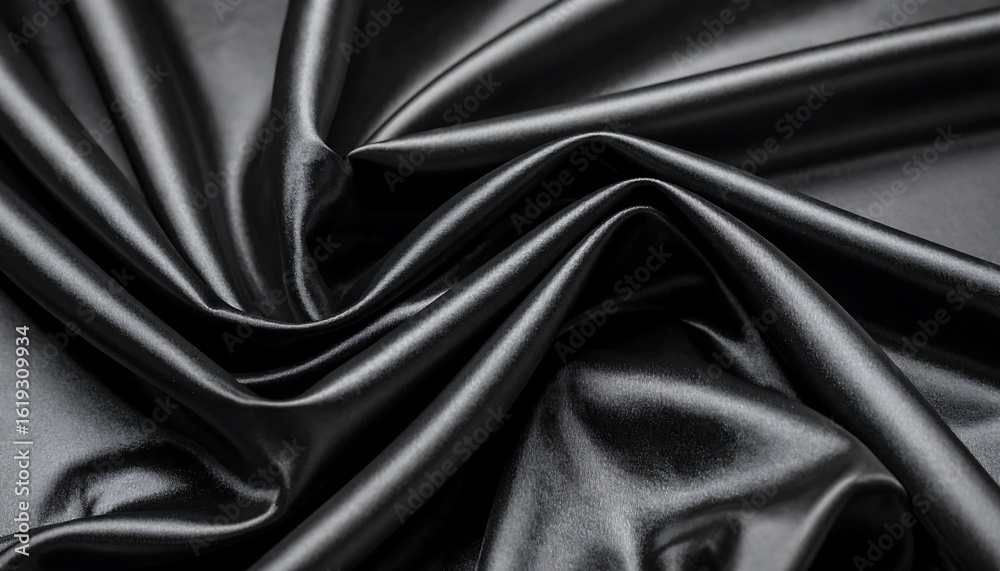 Obraz premium Dark, smooth fabric folds