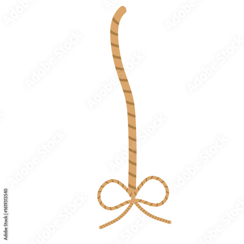  2d rope twisted in a spiral helix form, symbolizing rotation, motion, and structural design in clean isolated white space.

