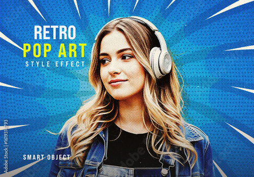 Retro Pop Art Style Photo Effect