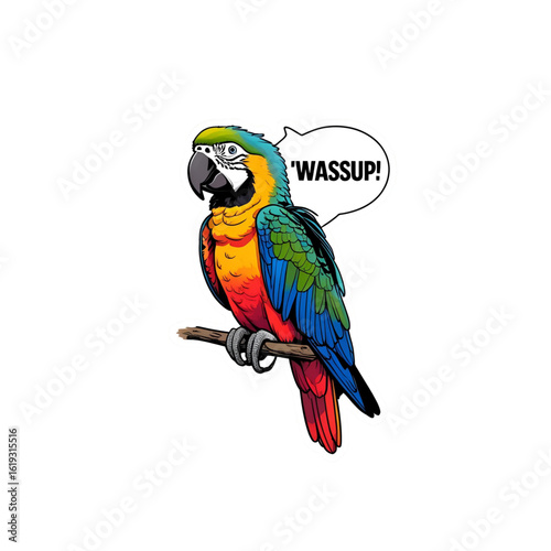 blue and yellow macaw parrot