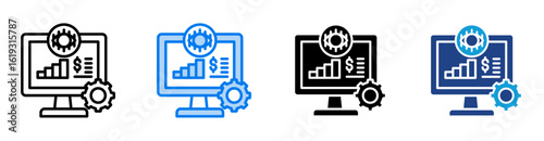 Impression rate icon set multiple style collection