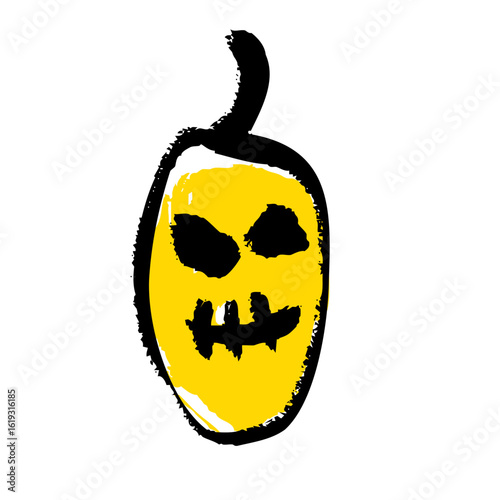 手描きのジャックランタンのイラスト