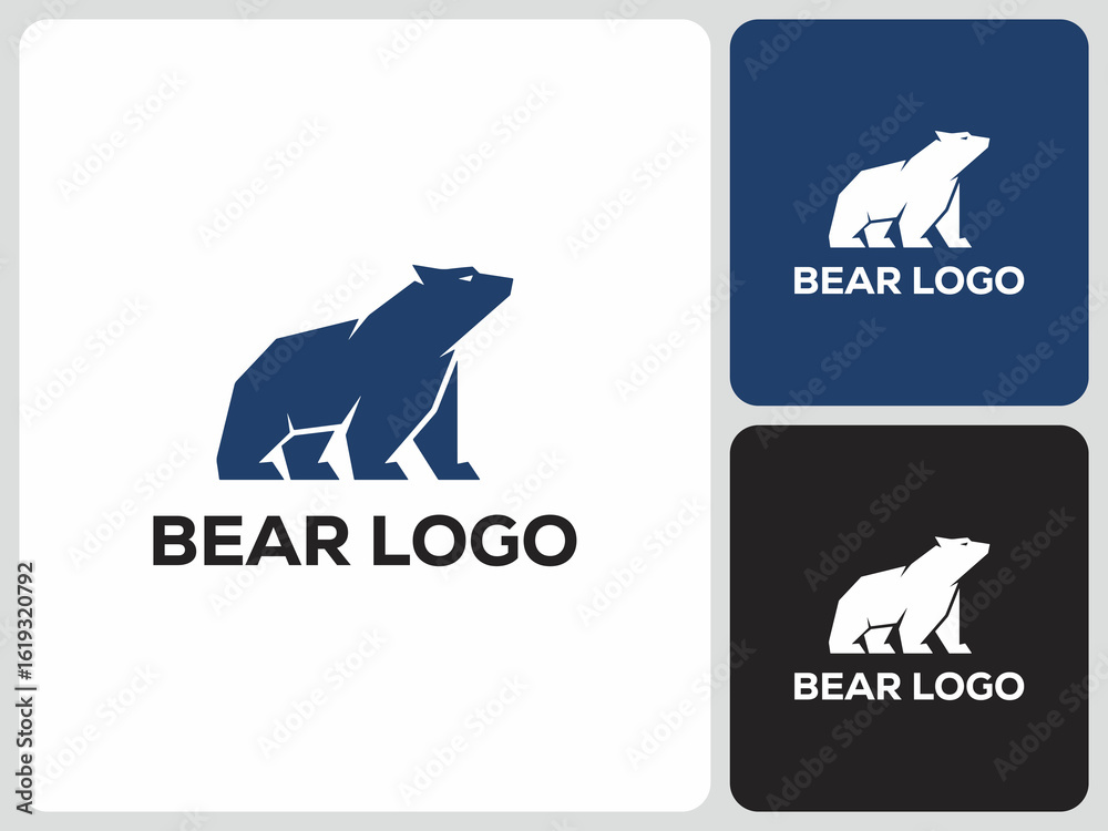 Obraz premium bear logo vector