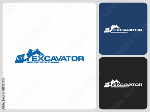excavator logo vector