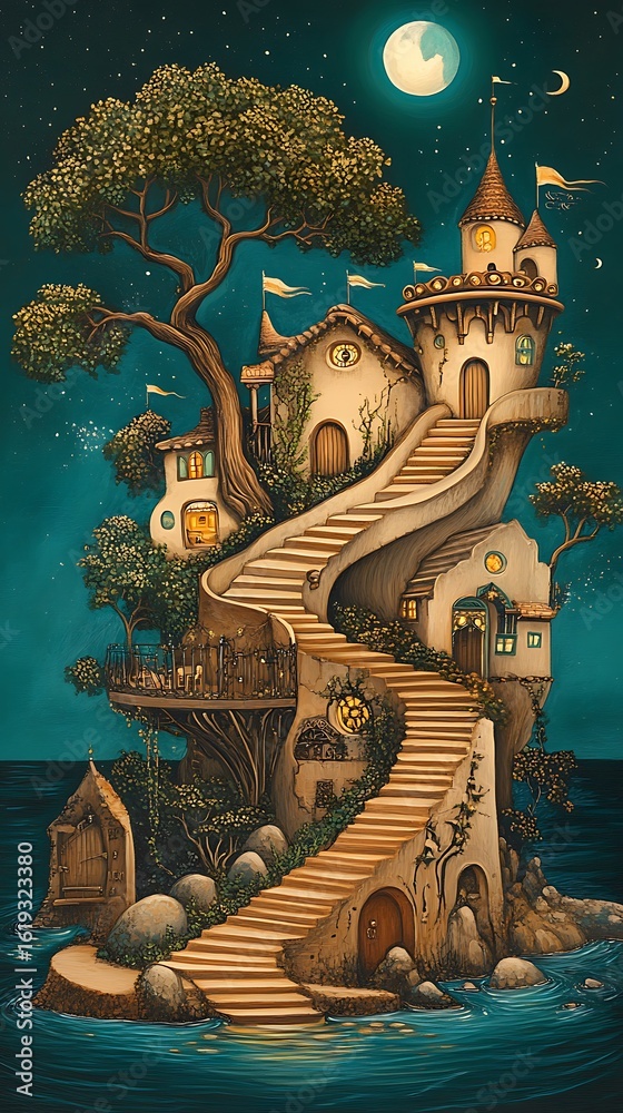 Fototapeta premium Moonlit Arborhaven
