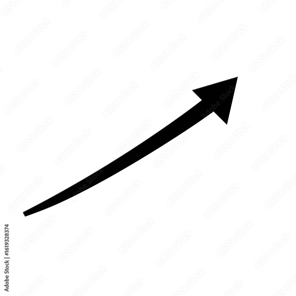 White Upward Arrow on Transparent Background Representing Growth or Progress White Upward Arrow on Transparent Background Representing Growth or Progress
