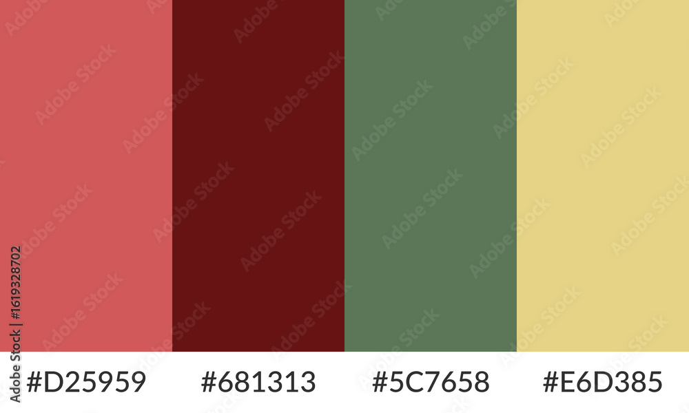 Naklejka premium Abstract color palette banner versatile collection of shade and swatch