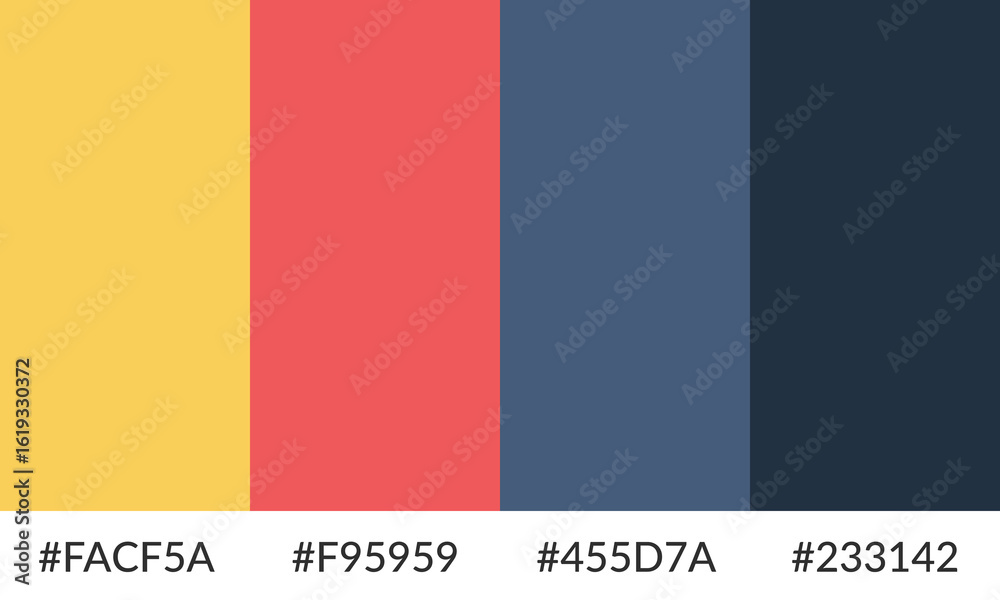 Naklejka premium Abstract color palette banner versatile collection of shade and swatch