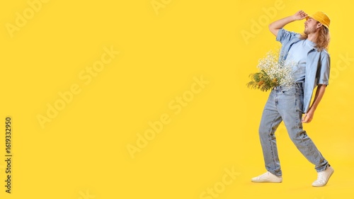 Creative portrait of handso...