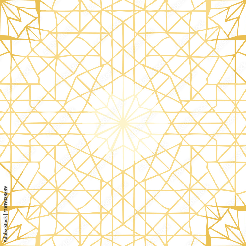 Fototapeta premium Seamless abstract geometric pattern in islamic style 