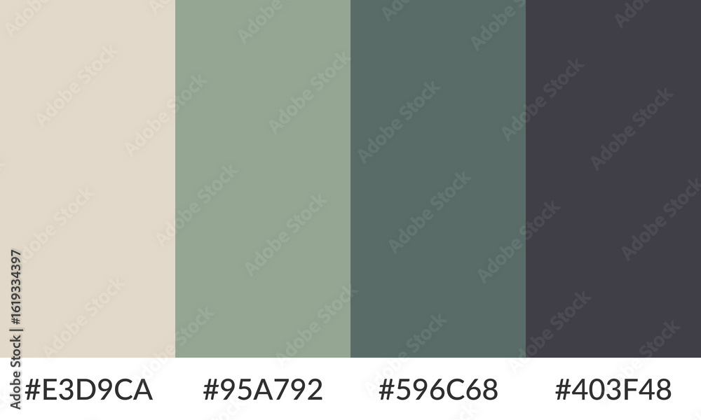 Obraz premium Abstract color palette banner versatile collection of shade and swatch