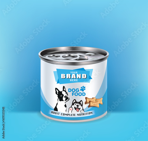 Design of canned dog food packaging