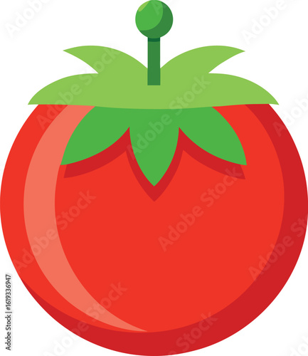 kitchen timer shaped like tomato on transparent background