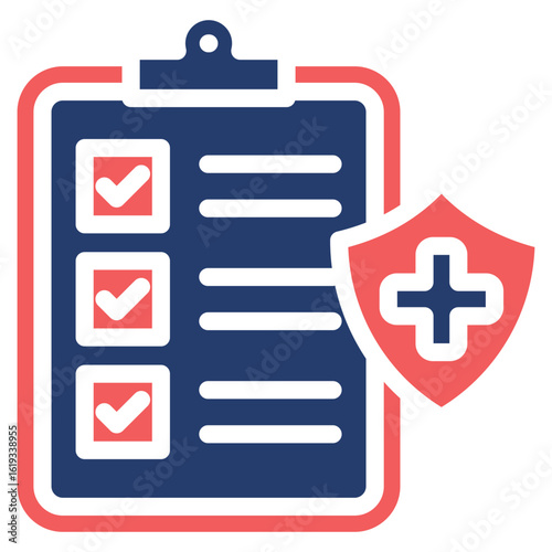 Insurance Plan solid color icon