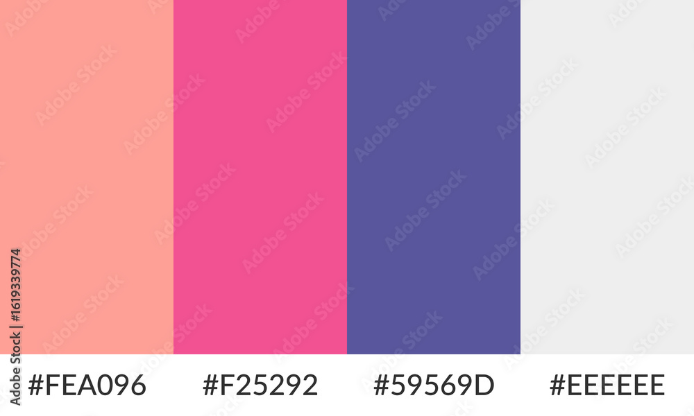 Obraz premium Abstract color palette banner versatile collection of shade and swatch