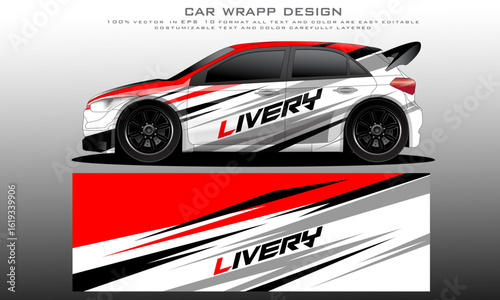 car livery graphic vector. abstract grunge background design for vehicle vinyl wrap and car branding