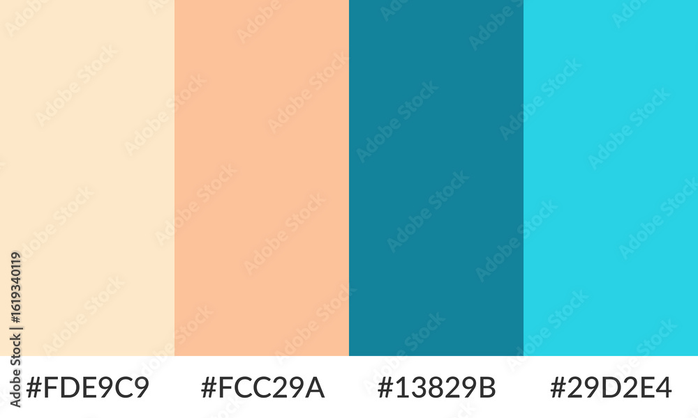 Obraz premium Abstract color palette banner versatile collection of shade and swatch
