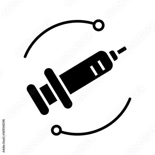 hormone therapy line icon with a syringe
