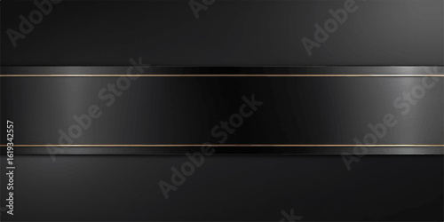 Gold metallic textured background with ribbon banner and industrial metal design