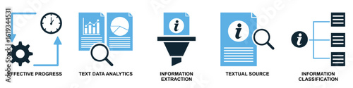 Set data analysis icon vector. Perfect for representing comprehensive data interpretation, statistical tools, or analytical processes