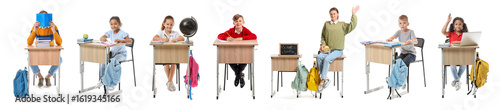 Set of students sitting at ...