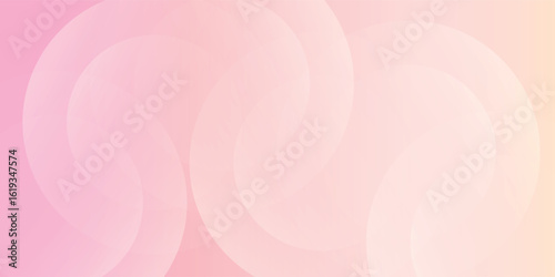 Bright Pink Abstract Design. Soft and feminine with pink and peach gradients and transparent circles