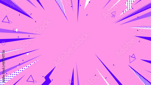 Comic Pop Explosion Background in Pink and Purple